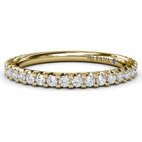 Diamond Wedding Band with Shared-Prong Round Diamonds by Fana - 0.43 Carat Total Diamond Weight