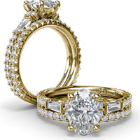 Diamond Wedding Band with Shared-Prong Round Diamonds by Fana - 0.43 Carat Total Diamond Weight