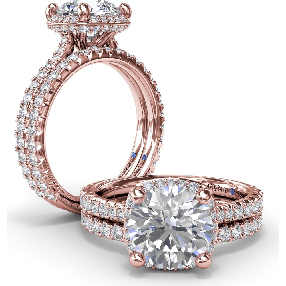 Diamond Wedding Band with Shared-Prong Round Diamonds by Fana - 0.43 Carat Total Diamond Weight
