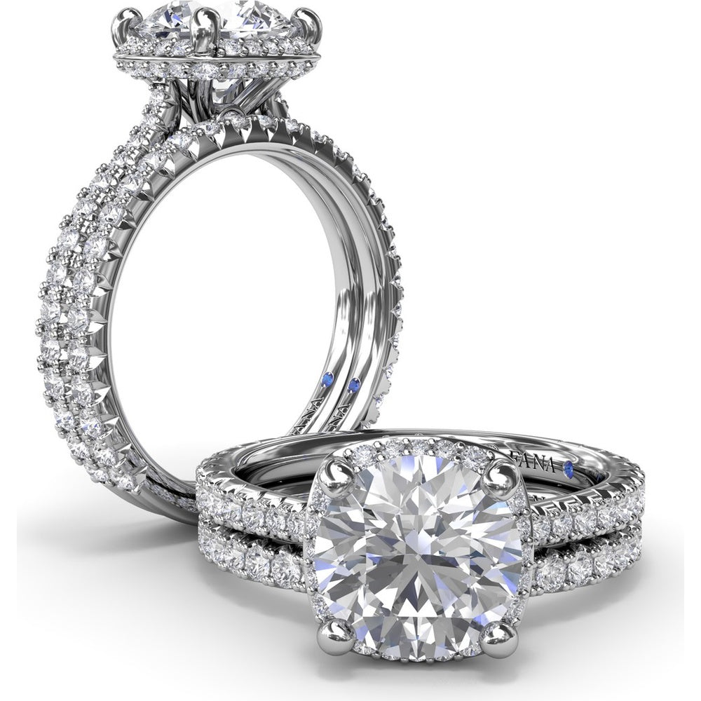 Diamond Wedding Band with Shared-Prong Round Diamonds by Fana - 0.43 Carat Total Diamond Weight