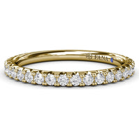 Diamond Wedding Band with Shared-Prong Round Diamonds by Fana - 0.43 Carat Total Diamond Weight
