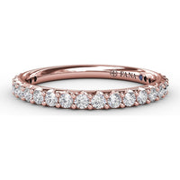 Diamond Wedding Band with Shared-Prong Round Diamonds by Fana - 0.44 Carat Total Diamond Weight