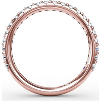 Diamond Wedding Band with Shared-Prong Round Diamonds by Fana - 0.44 Carat Total Diamond Weight