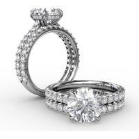 Diamond Wedding Band with Shared-Prong Round Diamonds by Fana - 0.44 Carat Total Diamond Weight