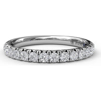 Diamond Wedding Band with Shared-Prong Round Diamonds by Fana - 0.48 Carat Total Diamond Weight
