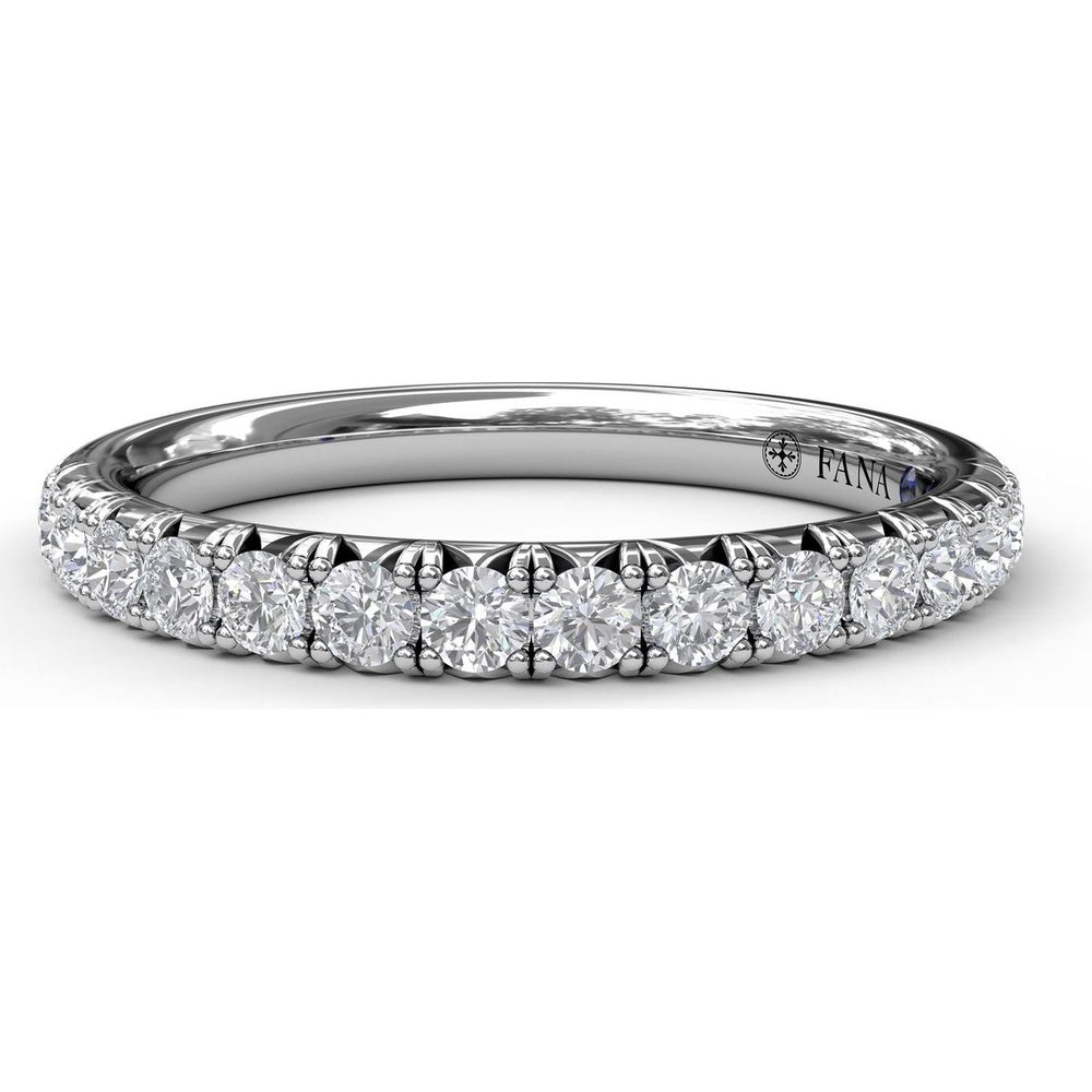 Diamond Wedding Band with Shared-Prong Round Diamonds by Fana - 0.48 Carat Total Diamond Weight