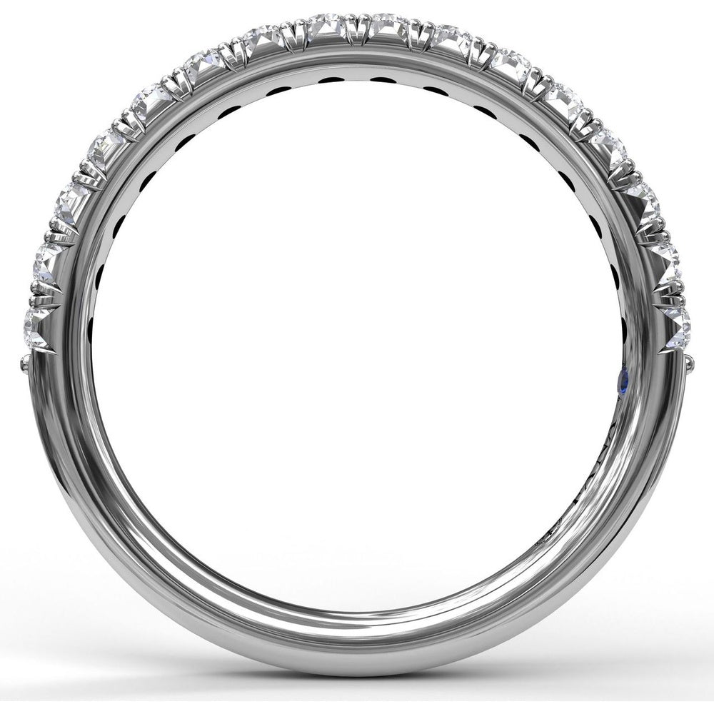 Diamond Wedding Band with Shared-Prong Round Diamonds by Fana - 0.48 Carat Total Diamond Weight