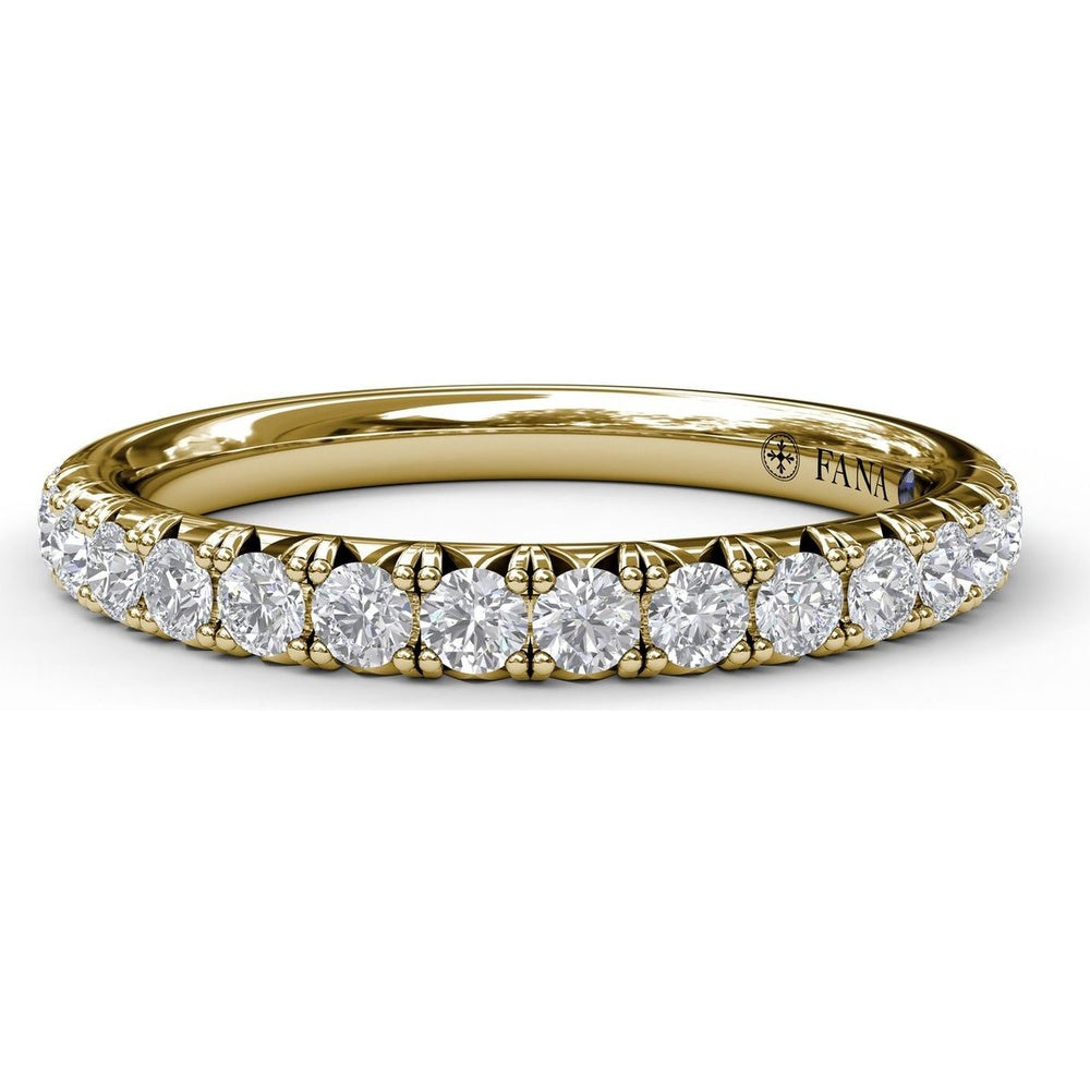 Diamond Wedding Band with Shared-Prong Round Diamonds by Fana - 0.48 Carat Total Diamond Weight
