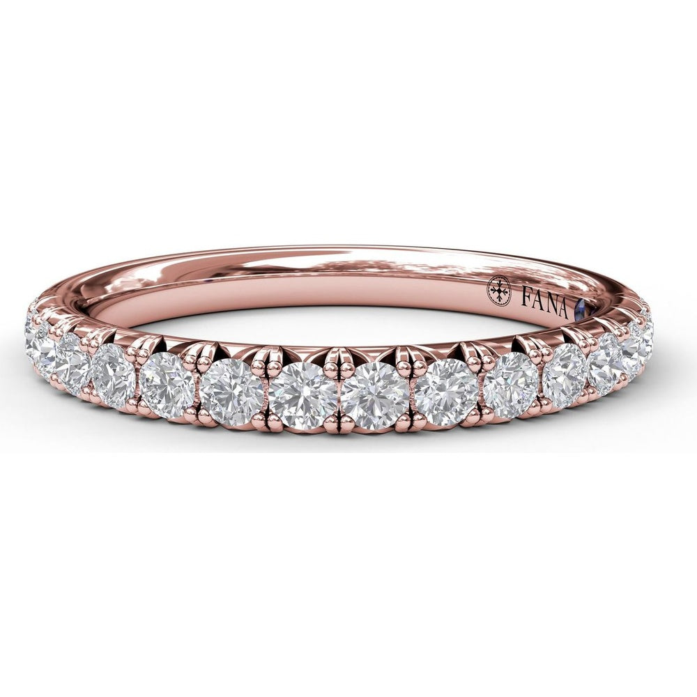 Diamond Wedding Band with Shared-Prong Round Diamonds by Fana - 0.48 Carat Total Diamond Weight