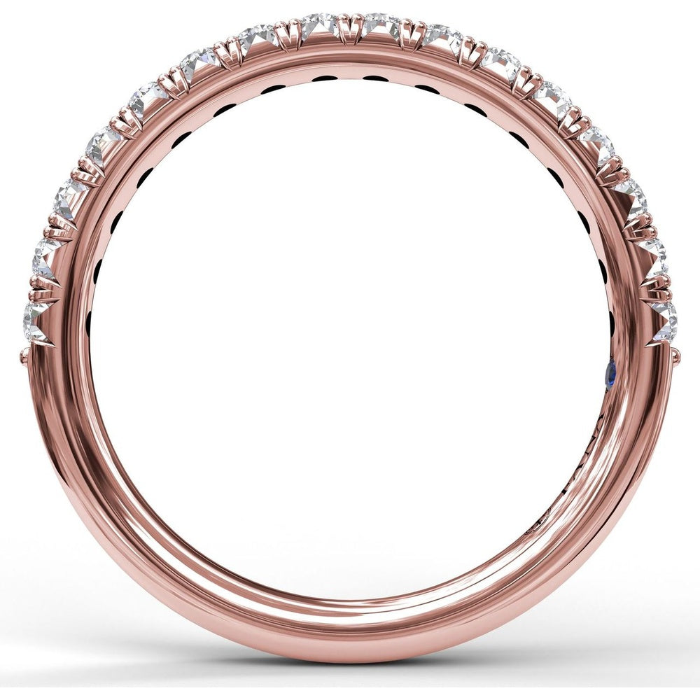 Diamond Wedding Band with Shared-Prong Round Diamonds by Fana - 0.48 Carat Total Diamond Weight