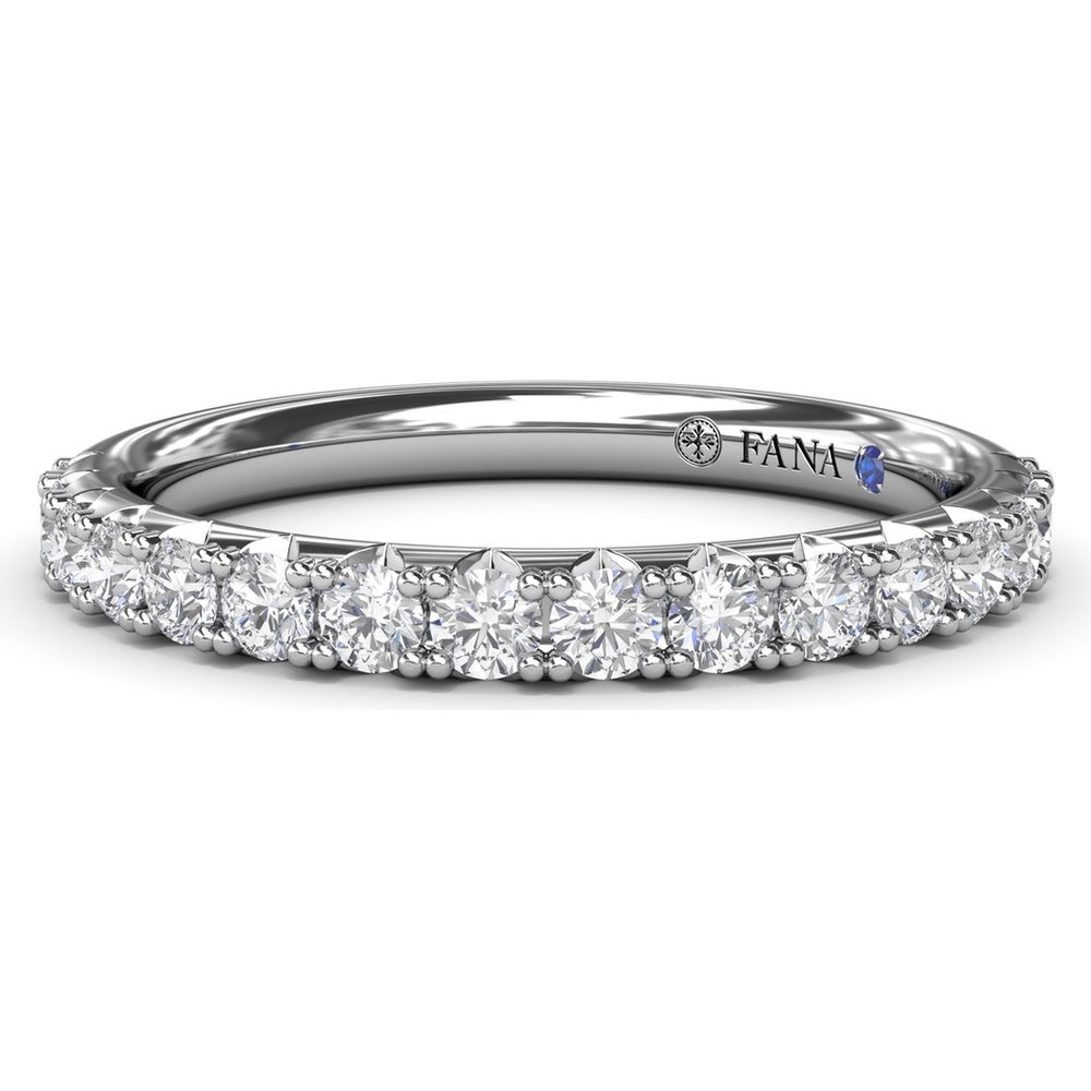 Diamond Wedding Band with Shared-Prong Round Diamonds by Fana - 0.56 Carat Total Diamond Weight