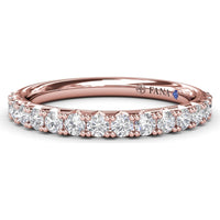Diamond Wedding Band with Shared-Prong Round Diamonds by Fana - 0.56 Carat Total Diamond Weight