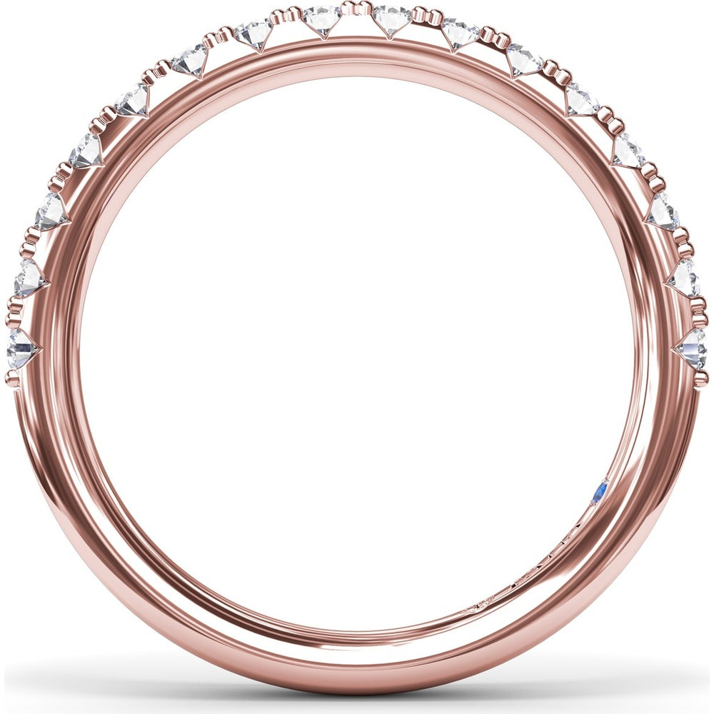 Diamond Wedding Band with Shared-Prong Round Diamonds by Fana - 0.56 Carat Total Diamond Weight