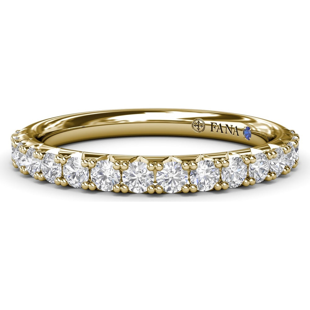 Diamond Wedding Band with Shared-Prong Round Diamonds by Fana - 0.56 Carat Total Diamond Weight