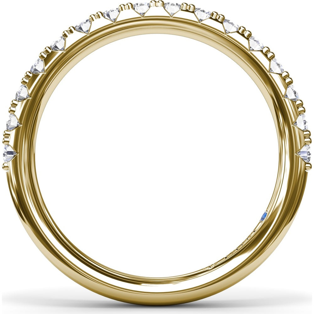 Diamond Wedding Band with Shared-Prong Round Diamonds by Fana - 0.56 Carat Total Diamond Weight