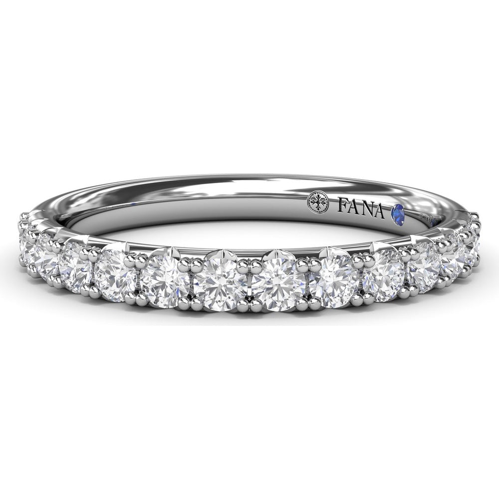 Diamond Wedding Band with Shared-Prong Round Diamonds by Fana - 0.56 Carat Total Diamond Weight