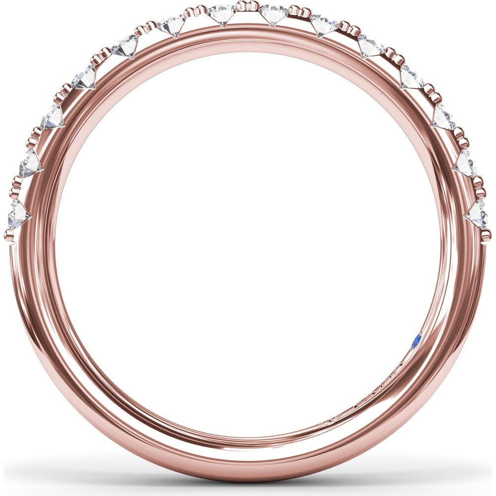 Diamond Wedding Band with Shared-Prong Round Diamonds by Fana - 0.56 Carat Total Diamond Weight
