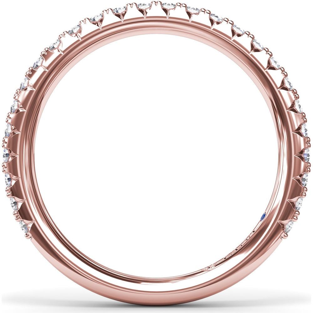 Diamond Wedding Band with Shared-Prong Round Diamonds by Fana - 0.63 Carat Total Diamond Weight