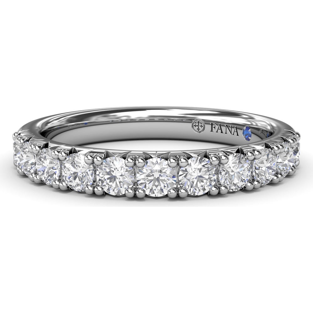Diamond Wedding Band with Shared-Prong Round Diamonds by Fana - 0.66 Carat Total Diamond Weight