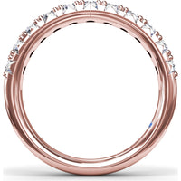 Diamond Wedding Band with Shared-Prong Round Diamonds by Fana - 0.66 Carat Total Diamond Weight