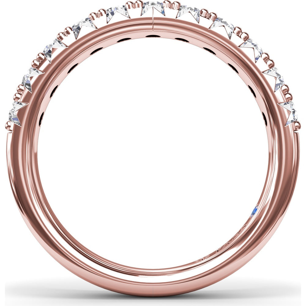 Diamond Wedding Band with Shared-Prong Round Diamonds by Fana - 0.66 Carat Total Diamond Weight