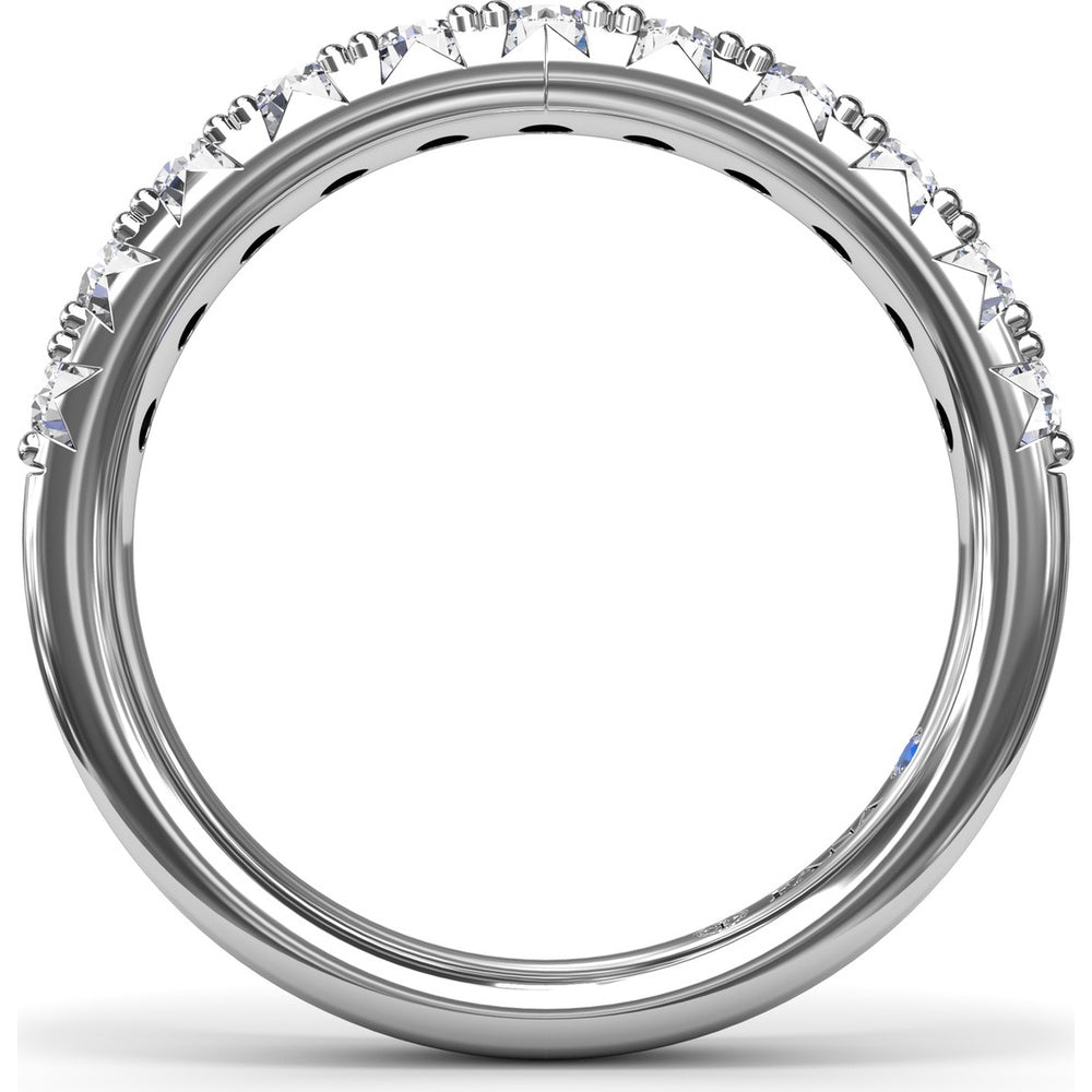Diamond Wedding Band with Shared-Prong Round Diamonds by Fana - 0.66 Carat Total Diamond Weight