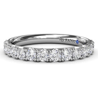 Diamond Wedding Band with Shared-Prong Round Diamonds by Fana - 0.69 Carat Total Diamond Weight