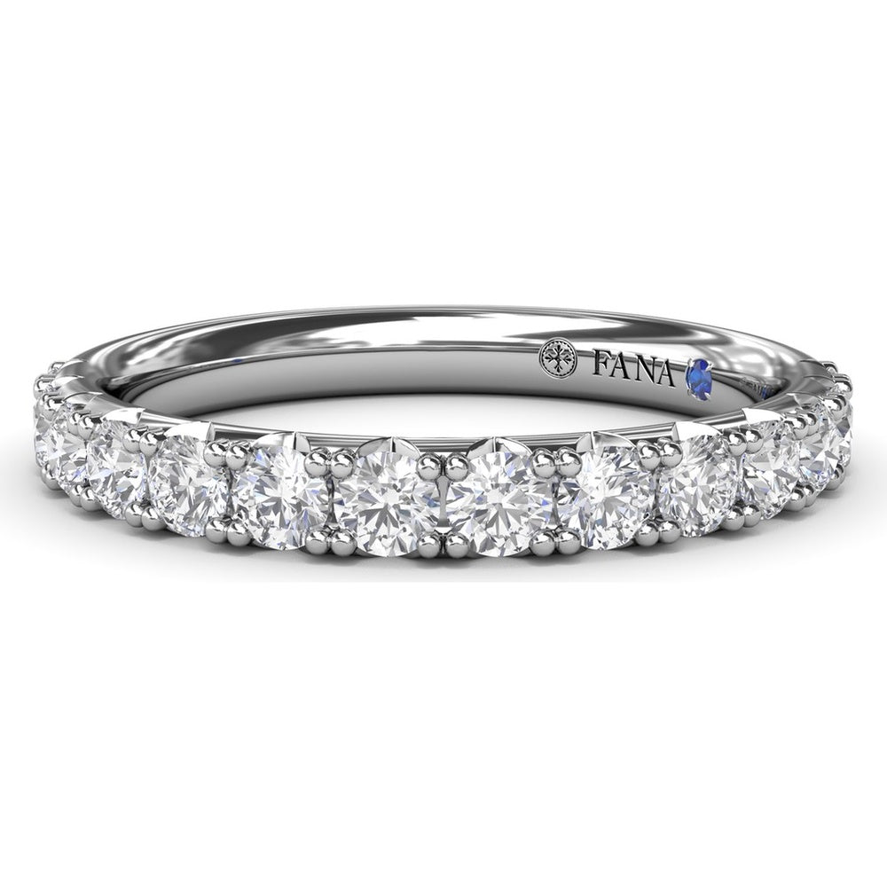 Diamond Wedding Band with Shared-Prong Round Diamonds by Fana - 0.69 Carat Total Diamond Weight