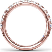 Diamond Wedding Band with Shared-Prong Round Diamonds by Fana - 0.69 Carat Total Diamond Weight