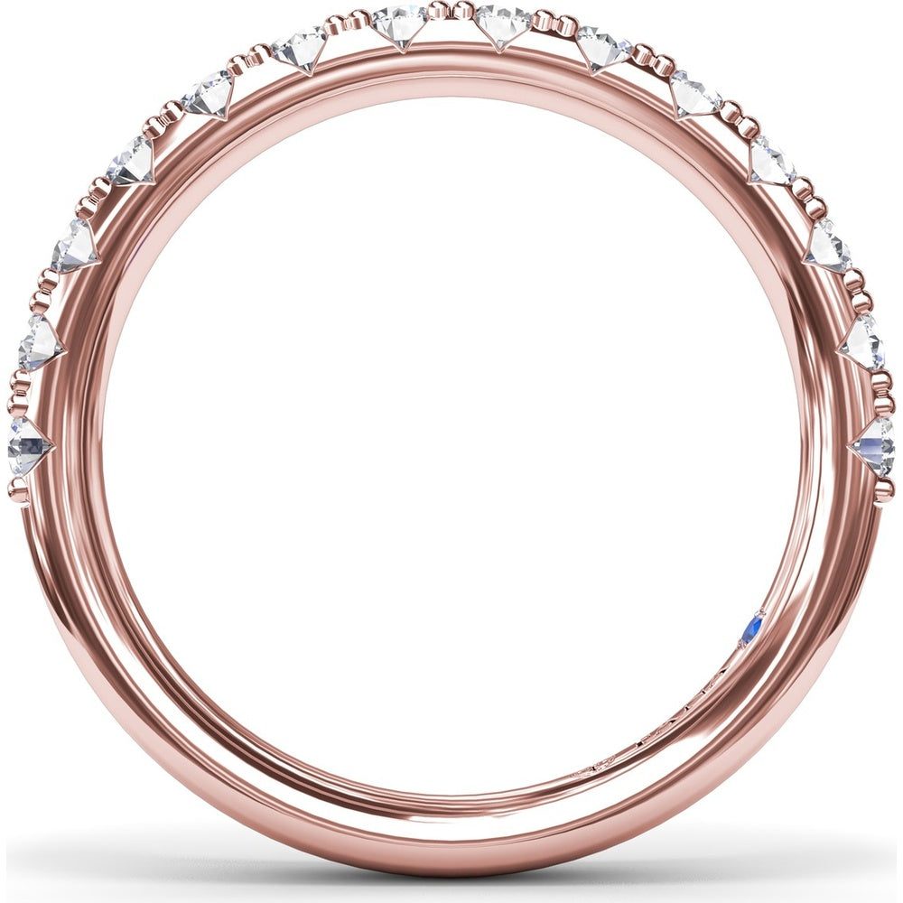 Diamond Wedding Band with Shared-Prong Round Diamonds by Fana - 0.69 Carat Total Diamond Weight