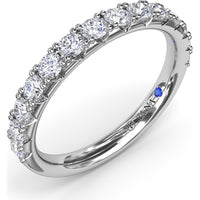 Diamond Wedding Band with Shared-Prong Round Diamonds by Fana - 0.69 Carat Total Diamond Weight