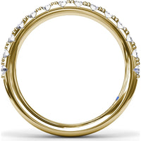 Diamond Wedding Band with Shared-Prong Round Diamonds by Fana - 0.69 Carat Total Diamond Weight
