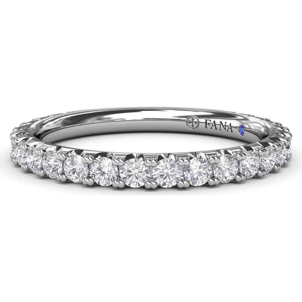 Diamond Wedding Band with Shared-Prong Round Diamonds by Fana - 0.72 Carat Total Diamond Weight