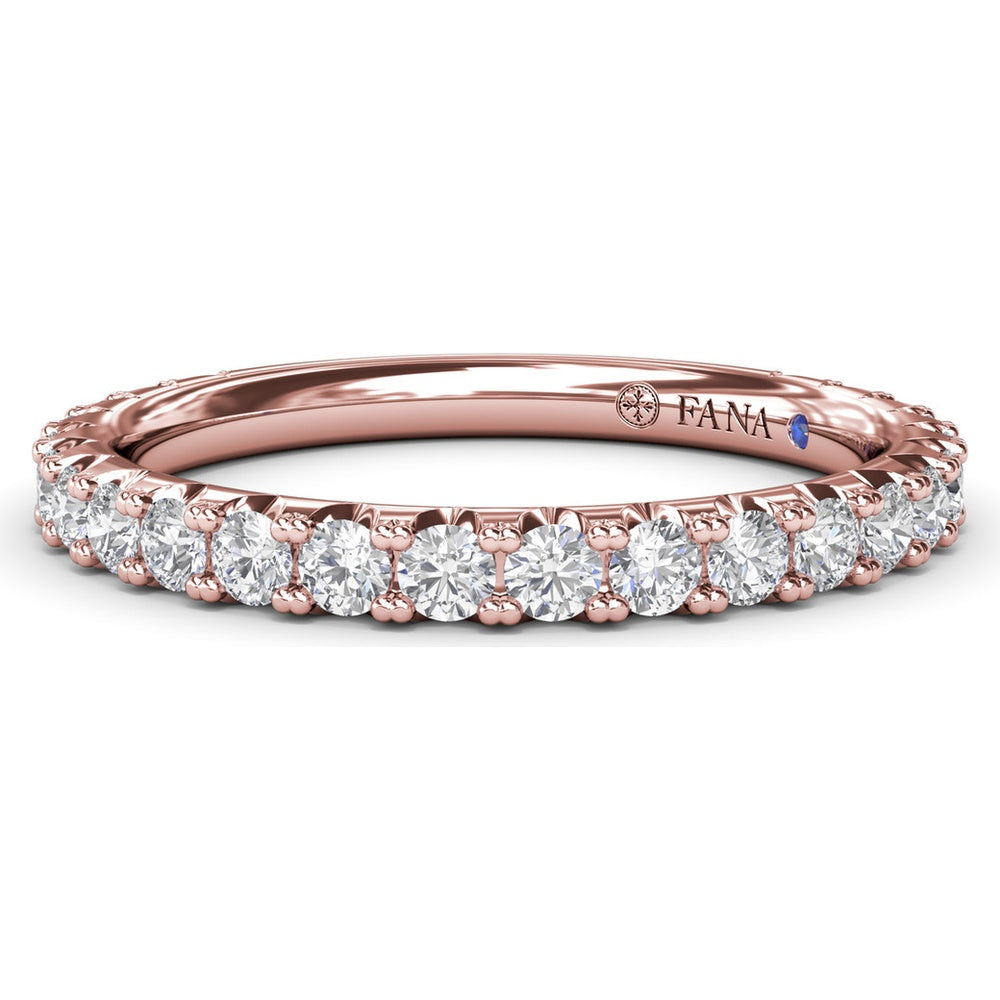 Diamond Wedding Band with Shared-Prong Round Diamonds by Fana - 0.72 Carat Total Diamond Weight