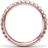Diamond Wedding Band with Shared-Prong Round Diamonds by Fana - 0.72 Carat Total Diamond Weight