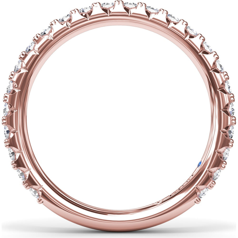 Diamond Wedding Band with Shared-Prong Round Diamonds by Fana - 0.72 Carat Total Diamond Weight