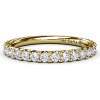Diamond Wedding Band with Shared-Prong Round Diamonds by Fana - 0.72 Carat Total Diamond Weight