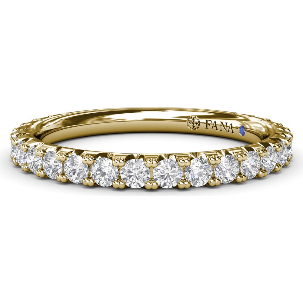 Diamond Wedding Band with Shared-Prong Round Diamonds by Fana - 0.72 Carat Total Diamond Weight