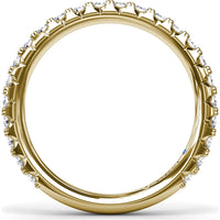 Diamond Wedding Band with Shared-Prong Round Diamonds by Fana - 0.72 Carat Total Diamond Weight