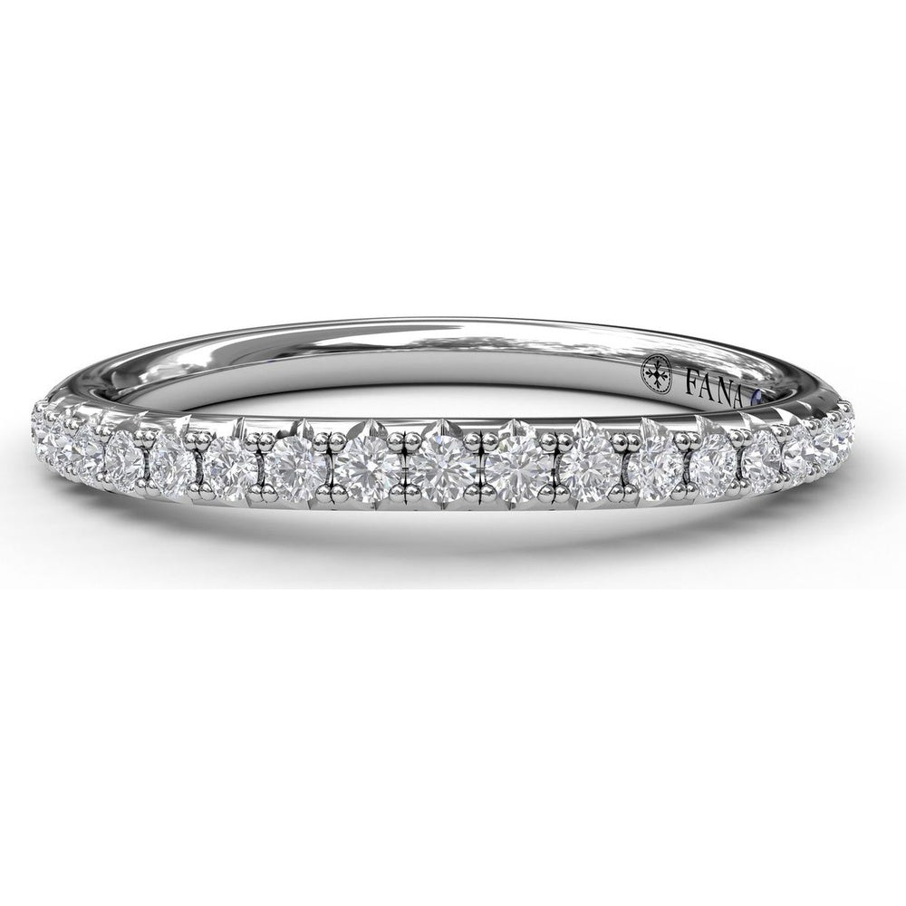 Diamond Wedding Band with Shared-Prong Set Round Brilliant Diamonds by Fana - 0.25 Carat Total Diamond Weight
