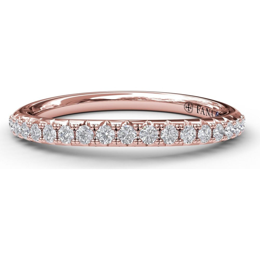 Diamond Wedding Band with Shared-Prong Set Round Brilliant Diamonds by Fana - 0.25 Carat Total Diamond Weight