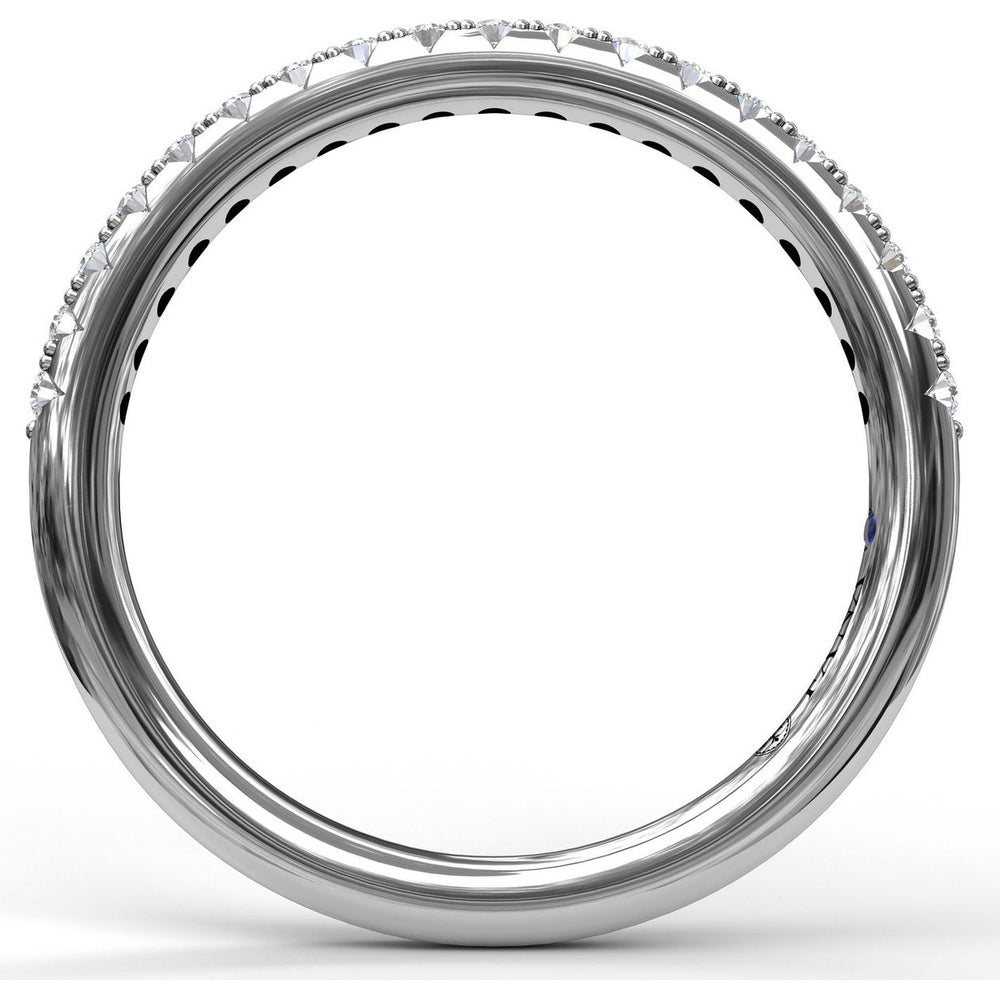 Diamond Wedding Band with Shared-Prong Set Round Brilliant Diamonds by Fana - 0.25 Carat Total Diamond Weight