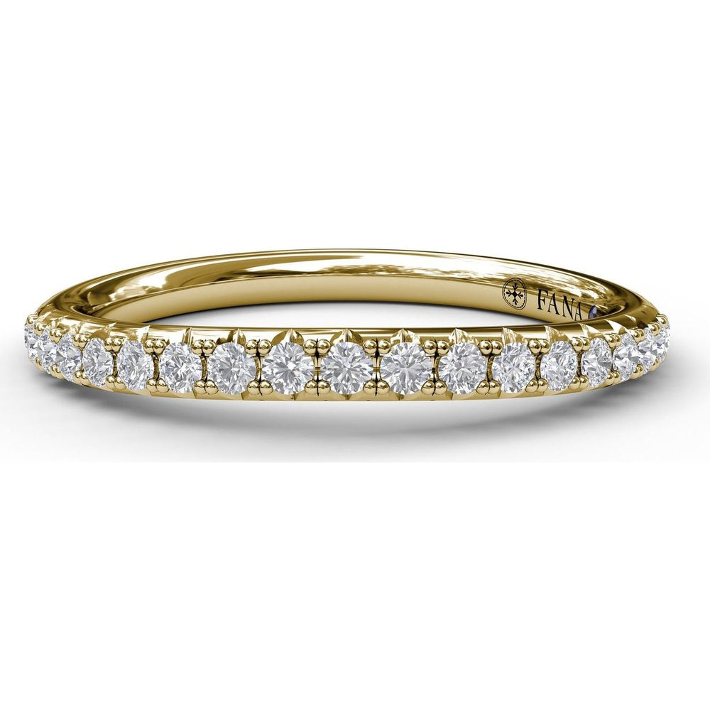 Diamond Wedding Band with Shared-Prong Set Round Brilliant Diamonds by Fana - 0.25 Carat Total Diamond Weight