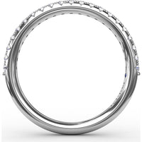 Diamond Wedding Band with Shared-Prong Set Round Brilliant Diamonds by Fana - 0.26 Carat Total Diamond Weight