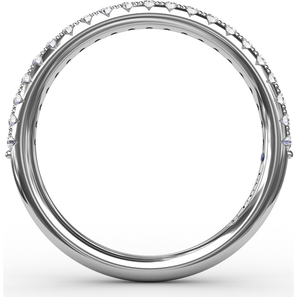 Diamond Wedding Band with Shared-Prong Set Round Brilliant Diamonds by Fana - 0.26 Carat Total Diamond Weight
