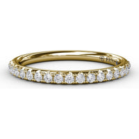Diamond Wedding Band with Shared-Prong Set Round Brilliant Diamonds by Fana - 0.26 Carat Total Diamond Weight
