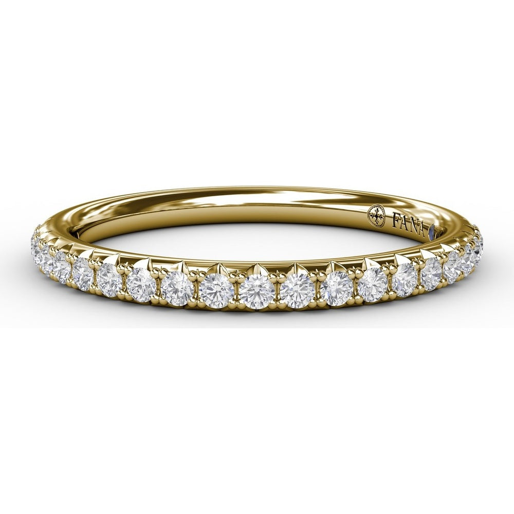 Diamond Wedding Band with Shared-Prong Set Round Brilliant Diamonds by Fana - 0.26 Carat Total Diamond Weight