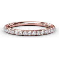 Diamond Wedding Band with Shared-Prong Set Round Brilliant Diamonds by Fana - 0.26 Carat Total Diamond Weight