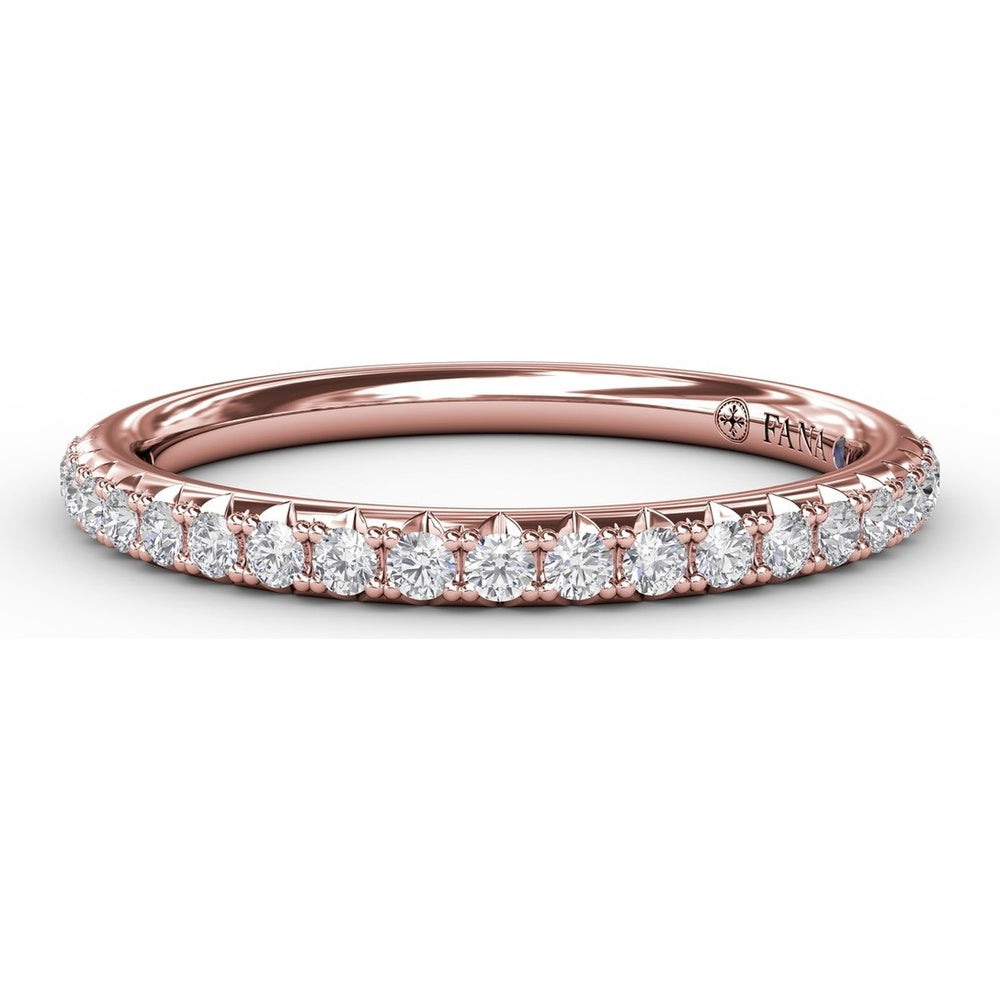 Diamond Wedding Band with Shared-Prong Set Round Brilliant Diamonds by Fana - 0.26 Carat Total Diamond Weight