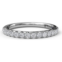 Diamond Wedding Band with Shared-Prong Set Round Brilliant Diamonds by Fana - 0.36 Carat Total Diamond Weight
